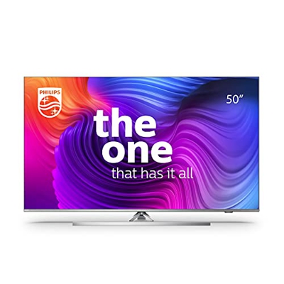 Philips 50PUS8506 50 Pulgadas 4K Smart TV UHD LED Android TV con Ambilight, Imagen HDR Vibrante, Dolby Vision cinematográfico y Sonido Atmos, Compatib