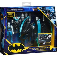 Vehículo volador Bat-Tech de Batman con figuras de acción exclusivas de Mr. Freeze y Batman de 10,2 cm, Muñecos