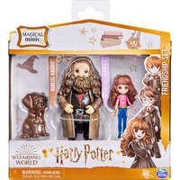 Magical Minis Hermione and Rubeus Hagrid Friendship Set con figuras coleccionables y criatura, Muñecos