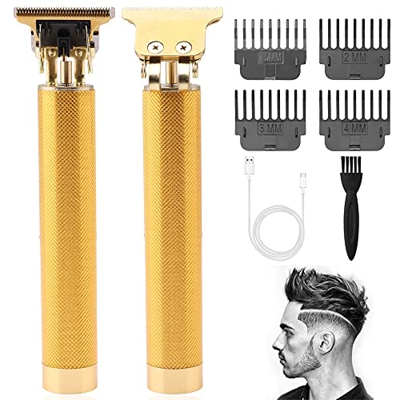 Recortadora eléctrica para hombres，Kaishengyuan Cortapelos Profesional para Hombre, con Cargador USB, con 4 peines para Diferentes Longitudes de Corte