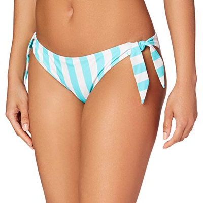 Marca Amazon - IRIS & LILLY Braga de Bikini con Anudado Lateral Mujer, Multicolor (Midori), S, Label: S