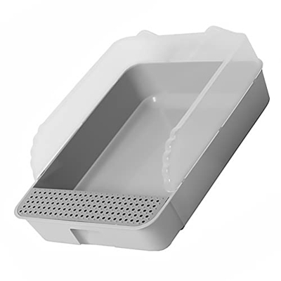 POPETPOP Caja de Semicerrada para Gatos Inodoro para Gatos Pedal de Drenaje de Cacerola Semicerrada para Gatos Cacerola para Gatos Suministros para Ma