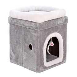 ReedG Tipi para Mascotas Gato del Animal doméstico Columpio Cama de Salto del Gato Mascota Atalaya con los Juguetes Casual Casa de Perro Gato (Color : precio