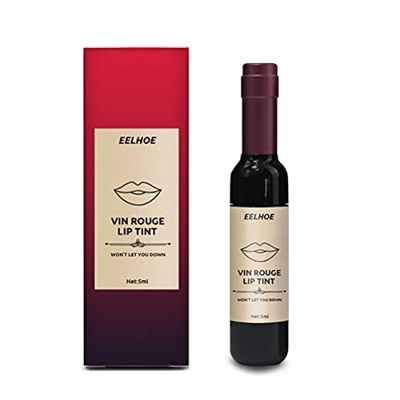 Freshwater Brillo de labios, diseño de botella de vino Creaive, lápiz labial líquido mate, de larga duración, resistente al agua, hidratante, pintalab