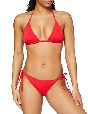 Iris & Lilly Am01am02 Conjunto de Bikini, Rojo, 44