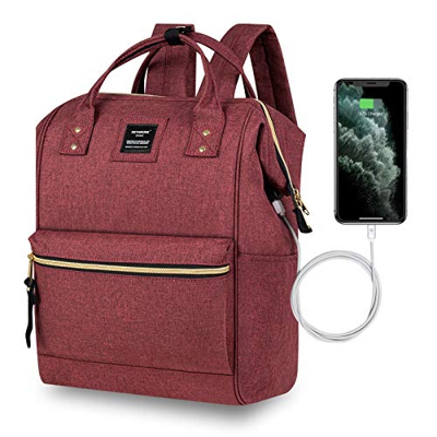 Mochila Mujer Casual Escolar de Moda para Portatil 15.6 Pulgadas, Backpack Mochilas Impermeable para Trabajo Viaje Universidad Instituto con USB