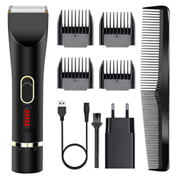 Cortapelos Hombre, Moevert Maquina Cortar Pelo Profesional Máquina Cortapelo Cabeza Maquinilla Eléctrica Cortadora de Pelo Recortadora con Pantalla LC en oferta