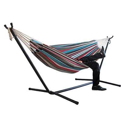 ZSP Hamaca Hamaca de Campamento al Aire Libre portátil Paño Ligero Hamacas de paracaídas Balancearse (Color : A)