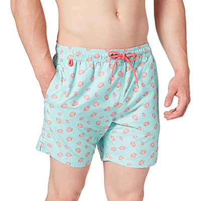 Springfield BAÑADOR Peach CANGREJOS Hombre, Estampado Turquesa, M