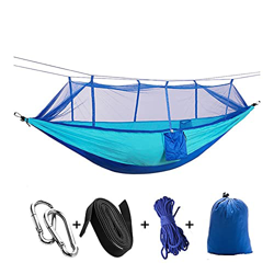 ZSP Hamaca Camping Hecho a Mano/Hamaca de jardín con mosquitero Muebles de Exterior 1-2 Persona Portátil Colgante Bed Strength Tela de paracaídas Swee precio