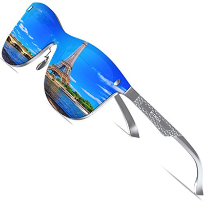 KITHDIA Gafas de sol polarizadas con protección UV400 marco de metal y ultra ligero para hombre mujer S8203