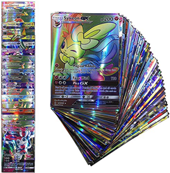 EMZOH 100 cartas Pokémon, (20 GX + 20 Mega + 1 Energy + 59 EX Arts), Tarjetas de Pokémon Pokémon Card para niños, Pokémon Toy Card, Cartas Coleccionab precio
