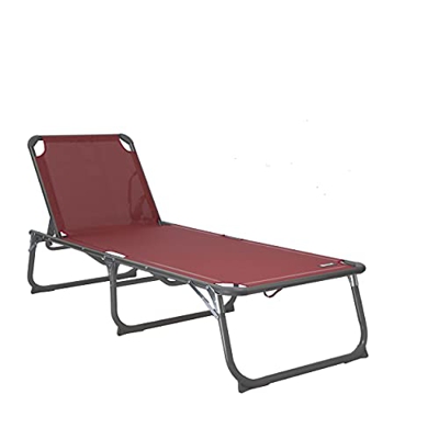 Homecall - Tumbona XXL de aluminio y textileno, carga máxima de 150 kg, 200 x 70 cm, Rojo