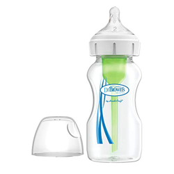 Dr. Brown'S Options + Biberón De Boca Ancha + Tetina Nivel 2 (+3 Meses), Blanco, 270 Ml en oferta