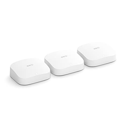 Te presentamos el sistema Wi-Fi 6 de malla de triple banda eero Pro 6 de Amazon con controlador de Hogar digital inteligente ZigBee integrado | 3 unid características