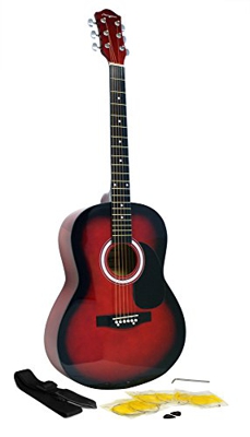 Martin Smith W-100-RD-PK - Paquete de guitarra acústica con cuerdas
