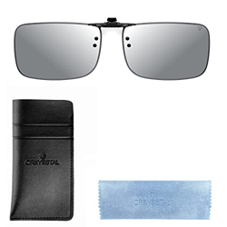CREYESTAL Clip Gafas de Sol Polarizadas, Clip para Gafas para Sol, Clip Solar, Abatible y Ultraligero, Hombre, Mujer, 100% Anti-UV, Certificado CE en oferta