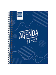 Finocam Agenda 2021 2022 Semana vista apaisada Septiembre 2021, Junio 2022 10 meses y Julio/Agosto resumidos 8º, 120x162 Cool Azul Español en oferta