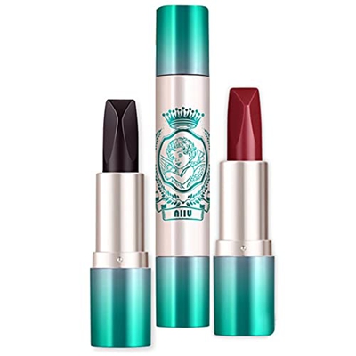 6 colores en un lápiz labial, lápiz labial crayón de doble extremo, impermeable de larga duración taza antiadherente terciopelo suave lápiz labial par