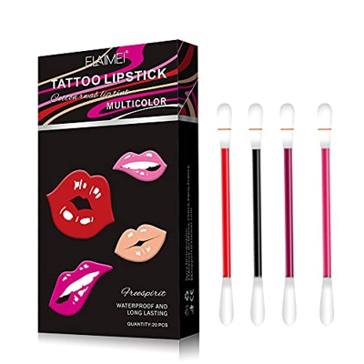 enjoymentlin 20 lápices labiales de algodón de larga duración impermeable para cigarrillos, pintalabios para mujeres