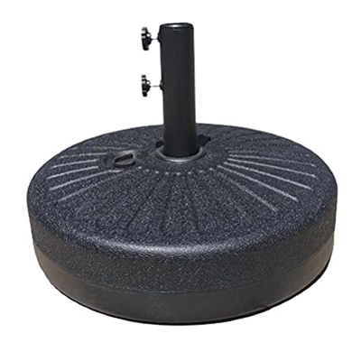 NOEARR Soporte para sombrilla de patio rellenable, base redonda, soporte para sombrilla con relleno de agua y arena, para exteriores, jardín, playa, c