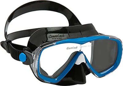 Cressi Estrella Mask Máscara Buceo Silicone Premium, Unisex-Adult, Negro/Azul, One Size