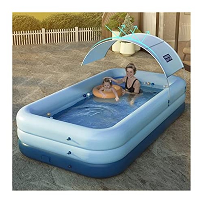 XIEJING Piscina Hinchable Piscina Familiar con Asientos de Respaldo Padres Niño Inflable Inflable Multijugador Juego Piscina Bebé Inflable Piscina Cua