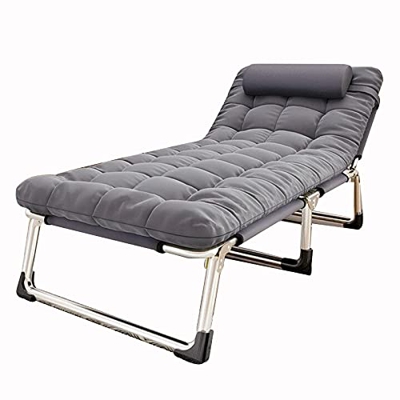 FCFLXJ Reclinador Plegable, Silla de Gravedad Cero al Aire Libre, Cama de Silla de Siesta de Oficina, para Picnic Camping Sunbath Beach