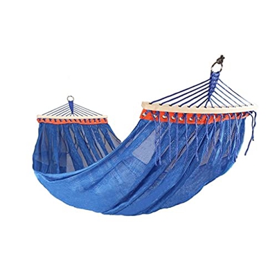 ZSP Hamaca Portátil Ice Seda Hamaca Swing Bed Al Aire Libre Persona Malla Hamaca Camping Jardín Colgante Silla de Dormir Balancearse (Color : Blue)