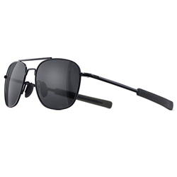 SUNGAIT Gafas de Sol Estilo Militar para Hombre Polarizadas Lentes con Marco de Metal(Negro/gris)-SGT285 en oferta