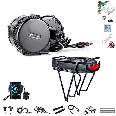 Bafang Electric Bike Mid Drive Motor Motor Medio de manivela BBS02B 36V 500W DIY Kit de conversión de Bicicleta sin o con batería de Cuadro 15.6/19.2/
