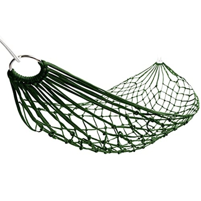 ZSP Hamaca Hamaca portátil Cama de Swing Meshy Cuerda Hamacas Cama de la Red para Dormir con 2 Correas de árbol para el Patio Trasero del jardín de la