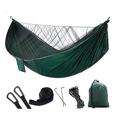 Hamaca para Camping Hammock Hamaca Al Aire Libre Portátil Nylon Swing Camping Hamaca con Bolsa De Viaje para Patio Porche Jardín Backyard Tumbado, 290