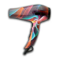 Secador de cabello LIM HAIR VR 4.0 PROFESIONAL con diseño estampado fantasía 2000 W TOURMALINE IONICO, 3 metros cable, 2 boquillas (FLUOR, SECADOR) características
