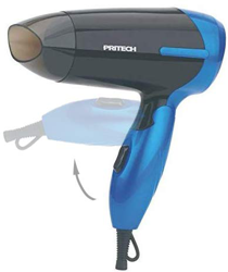 Pritech Secador de pelo de viaje plegable TC-2260 función Ionic, boquilla concentradora de aire, 2 velocidades, perfecto para viaje y para llevarlo a  en oferta