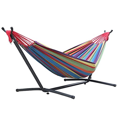 ZSP Hamaca Portátil Plegable Doble Hamaca Soporte Desmontable Montaje Soporte Soporte Espacio Ahorro para jardín de Playa al Aire Libre Balancearse (C