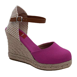 PASARELA - Sandalias Cuña Esparto Rosa Buganvilla Mujer 723 Sintético Mujer Color: BUGANVILLA Talla: 39 características