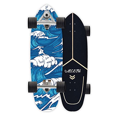 Tabla De Monopatín, Skateboard Niños Surf Skate Tabla Completa Con Rodamientos ABEC-11 De 9 Capas Arce, CX7 Truck Monopatín Para Adultos Y Niños, Para