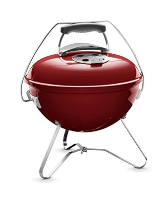 Weber Smokey Joe Premium Parrilla Tetera Carbón vegetal Rojo - Barbacoa (Parrilla, Carbón vegetal, 34,5 cm, Tetera, Parrilla, Rojo)
