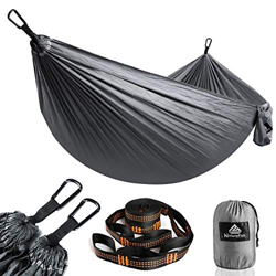 NatureFun Hamaca Ultraligera para Viaje y Camping | 300kg de Capacidad de Carga,Transpirable, Nylon de Paracaídas de Secado Rápido | 2 x Mosquetones P precio