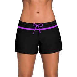 Kfnire Shorts De Natación Mujer, Board Shorts Bañador para Mujer |Cordón Ajustables & Secado Rápido| Cortos De Natación Fondo De Bikini Estilo Boyleg  en oferta