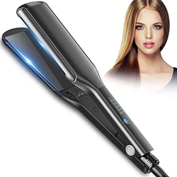 Babacom Planchas del Pelo Profesional, Plancha de Pelo de 2.16'' Titanio Flotante Extra Grande, 30s Calentamiento Instantáneo Antiestático Planchas Pe precio