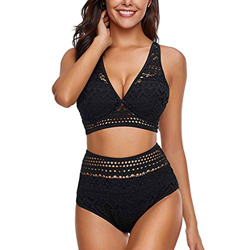 Rouped Bañador Mujer,2PCS Bikinis Mujer Push up Tallas Grandes,Bikini Braga Alta,Trajes de baño para Mujer 2021,RY308 en oferta