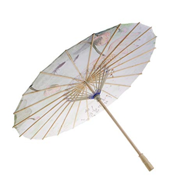 Paraguas Chino Vintage Paño de Seda Parasol Fiesta para Boda Baile Prop - 3