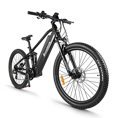 Accolmile Bicicleta de Montaña Eléctrica de 27,5 Pulgadas, Motor Central Eléctrico 48V 750W, con Batería de Litio Actualizado de 17,5 Ah, Shimano de 8