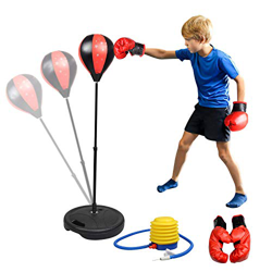 Abree Set de Boxeo para Niños Saco de Boxeo Independiente con Guantes de Boxeo Pelota de Boxeo,Altura Ajustable(80-110cm) Juego Deportivo Interior par características
