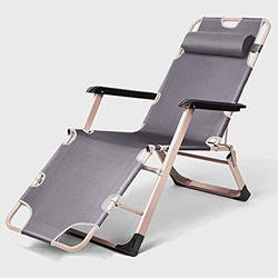 Sillas de Camping Portátiles, Cero Gravedad Sol ocasión reclinable reclinación reclinable Cama con Respaldo Ajustable y reposacabezas forpatio cubiert en oferta