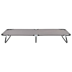 Ksodgun Tumbona Plegable para Exteriores, Mecedoras Jardín Plegable de Tela de poliéster Gris 190 x 58 x 28 cm -con Revestimiento de PE precio