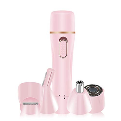 Quata 4 en 1 Depiladora Eléctrica Depiladora Bikini Cuerpo Facial Pelos Removedor De Afeitadora USB Recargable Máquina De Afeitar Set