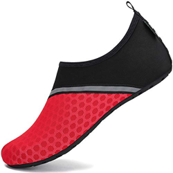SAGUARO Hombre Mujer Zapatos de Agua Playa Escarpines Zapatillas de Deportes Acuáticos Buceo Surf Snorkel Yoga Piscina, Rojo 38/39 precio